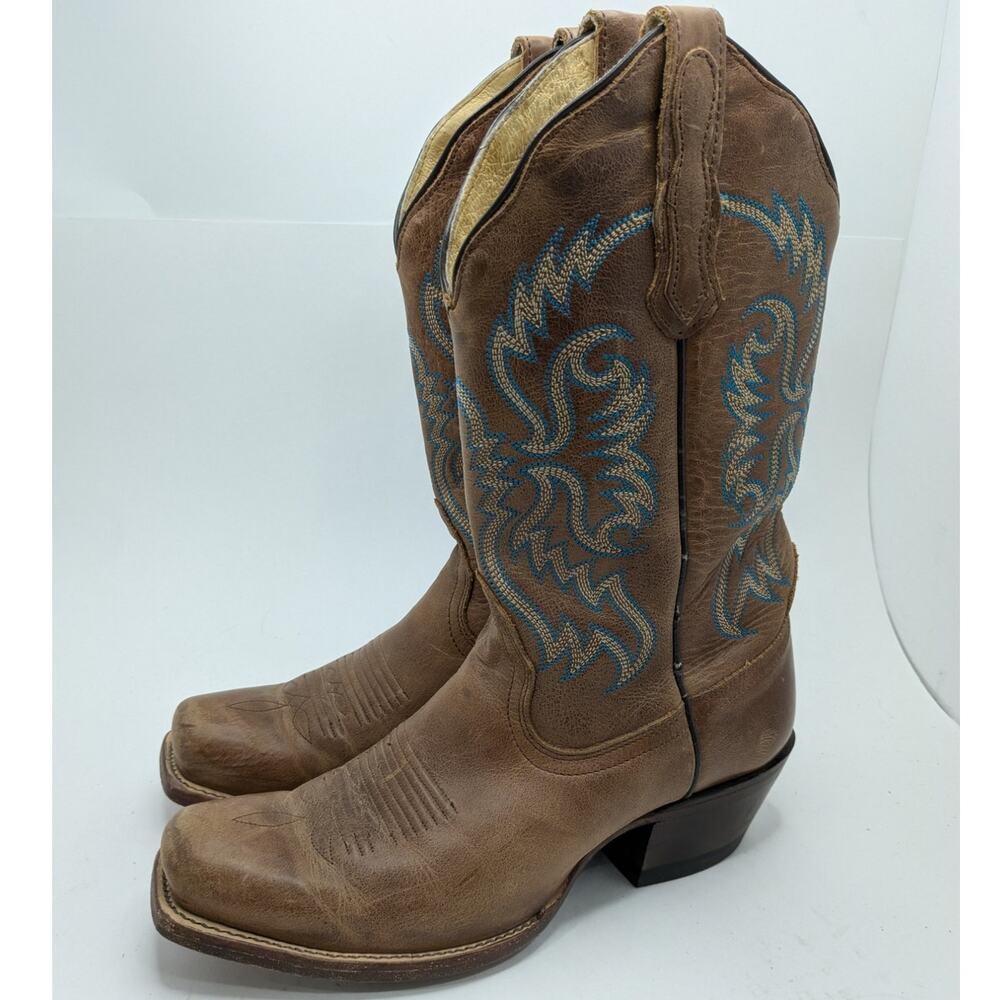 Nocona Boots Bluebonnet Tan Snip Toes Western Cowboy Boots Women's 7B 5009